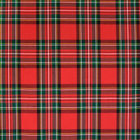 Red and Green Tartan Plaid Fabric 